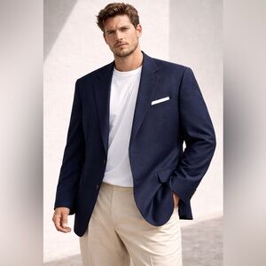 Alexandre London Savile Row Navy Pinstripe Wool Blazer Mens UK 50 Sports Coat